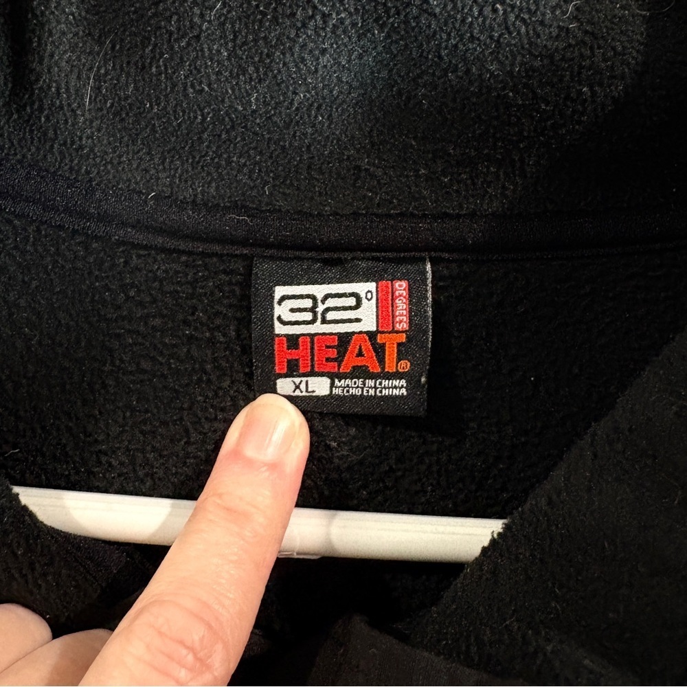 Black Fleece Pullover XL Winter Layering Casual Basic 32 Degrees Heat‎ - Picture 4 of 6